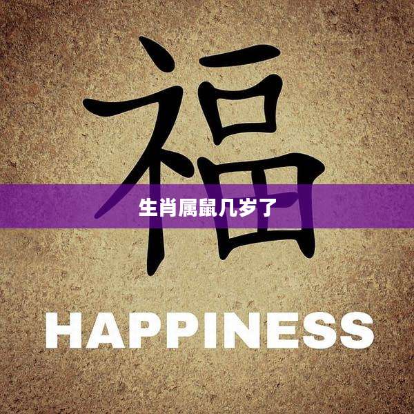 生肖属鼠几岁了