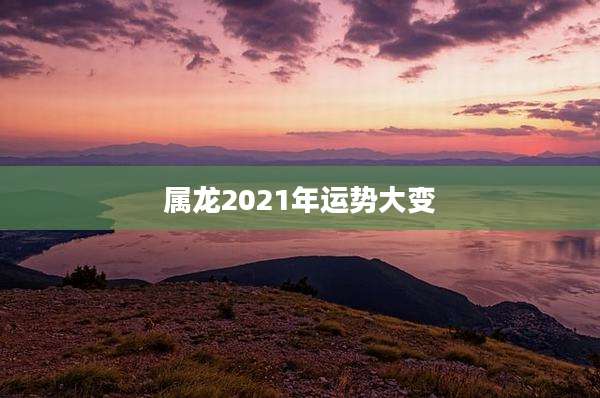 属龙2021年运势大变