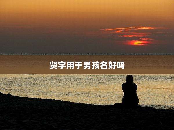 贤字用于男孩名好吗