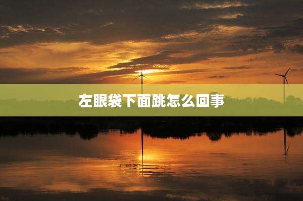 左眼袋下面跳怎么回事