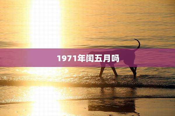 1971年闰五月吗