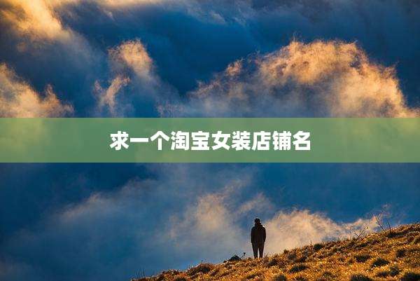求一个淘宝女装店铺名