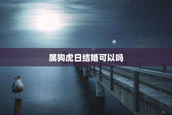 属狗虎日结婚可以吗