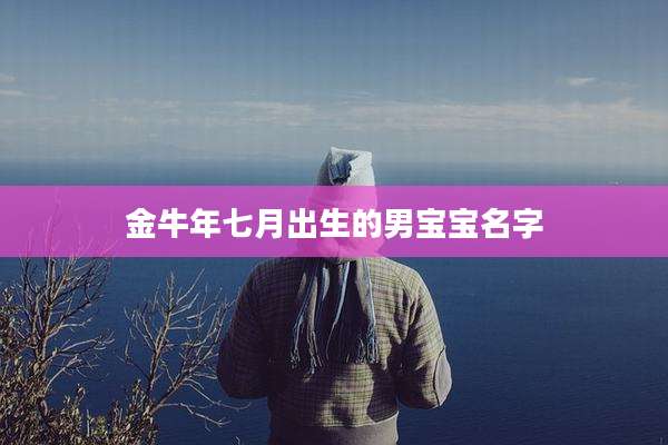 金牛年七月出生的男宝宝名字