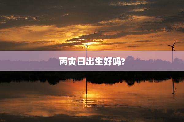 丙寅日出生好吗?