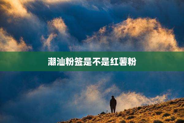 潮汕粉签是不是红薯粉