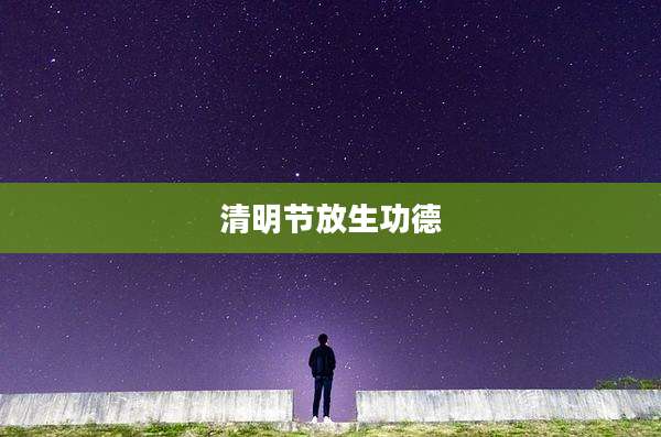 清明节放生功德