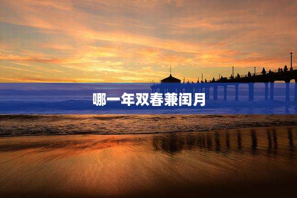 哪一年双春兼闰月