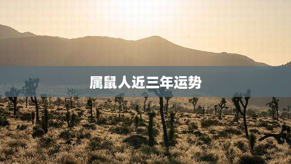 属鼠人近三年运势