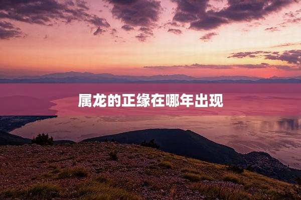 属龙的正缘在哪年出现