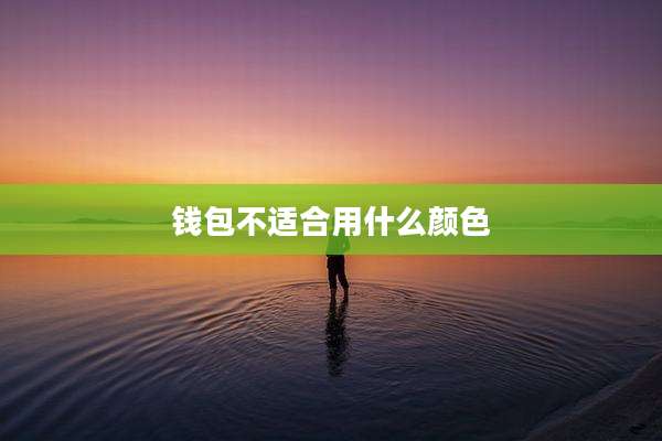 钱包不适合用什么颜色