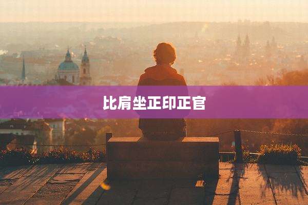 比肩坐正印正官