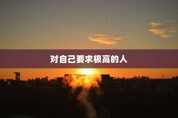 对自己要求极高的人