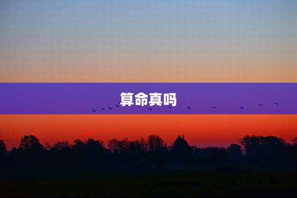 算命真吗