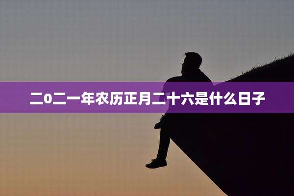 二0二一年农历正月二十六是什么日子