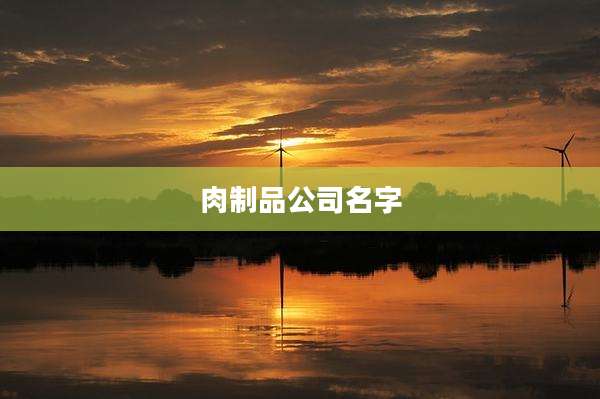 肉制品公司名字