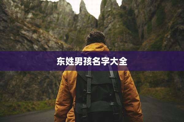 东姓男孩名字大全