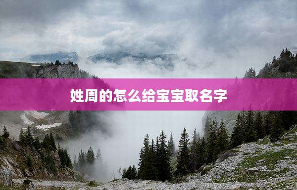 姓周的怎么给宝宝取名字