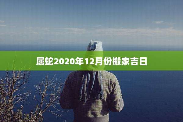 属蛇2020年12月份搬家吉日