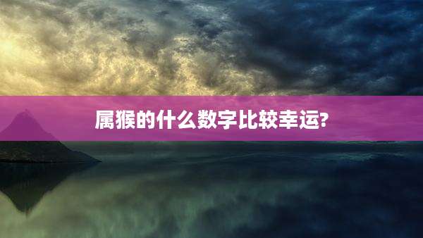 属猴的什么数字比较幸运?