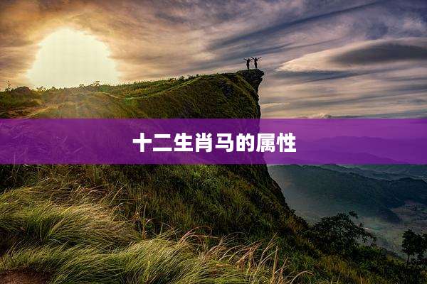 十二生肖马的属性