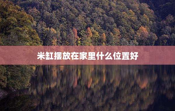 米缸摆放在家里什么位置好