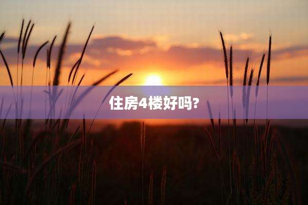 住房4楼好吗?