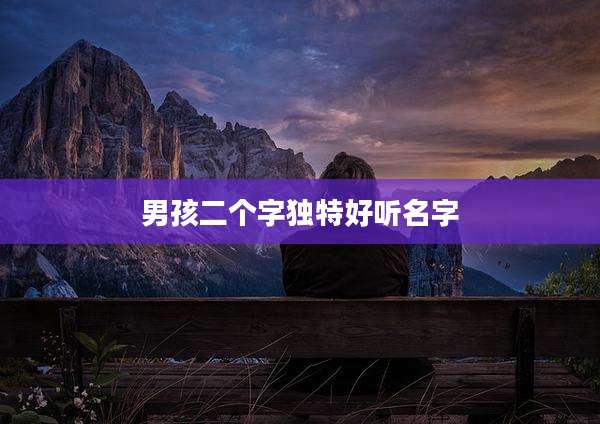 男孩二个字独特好听名字