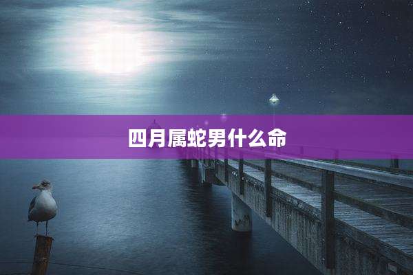 四月属蛇男什么命