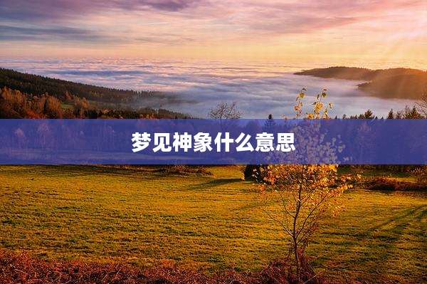 梦见神象什么意思