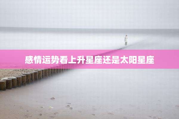 感情运势看上升星座还是太阳星座