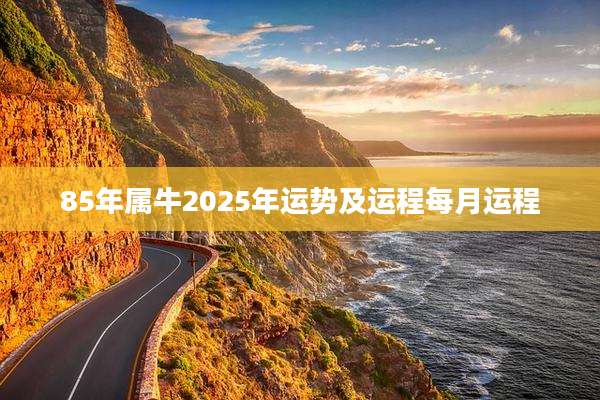 85年属牛2025年运势及运程每月运程