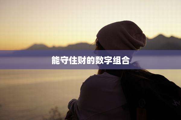能守住财的数字组合