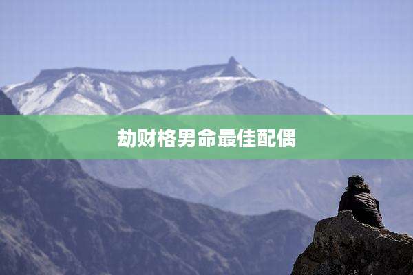 劫财格男命最佳配偶