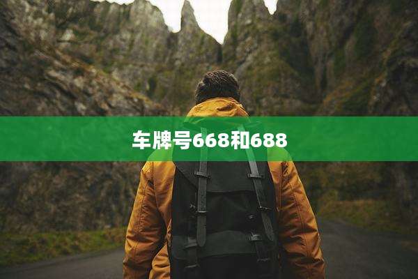 车牌号668和688