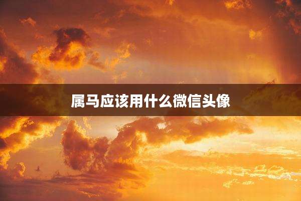 属马应该用什么微信头像