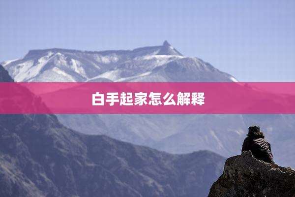 白手起家怎么解释