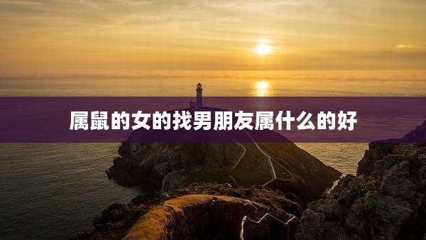 属鼠的女的找男朋友属什么的好