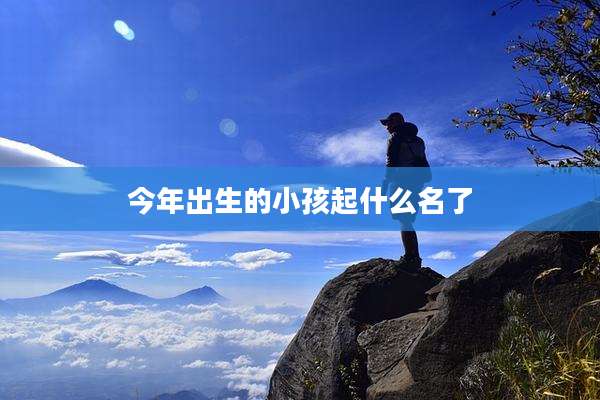 今年出生的小孩起什么名了