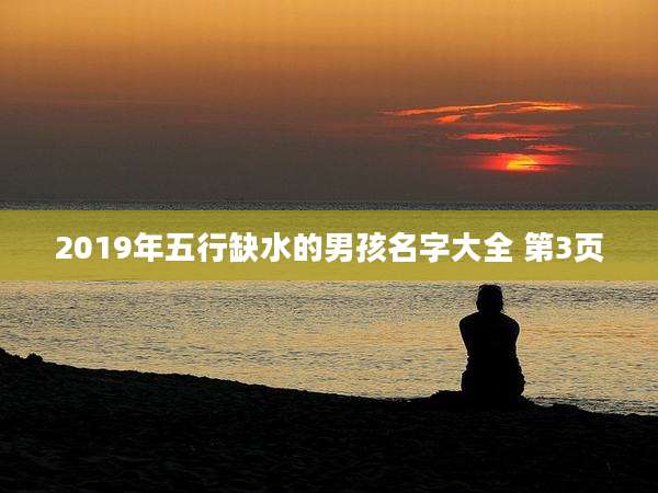 2019年五行缺水的男孩名字大全 第3页