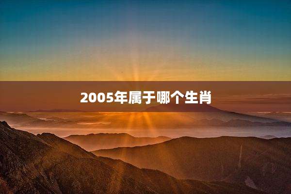 2005年属于哪个生肖