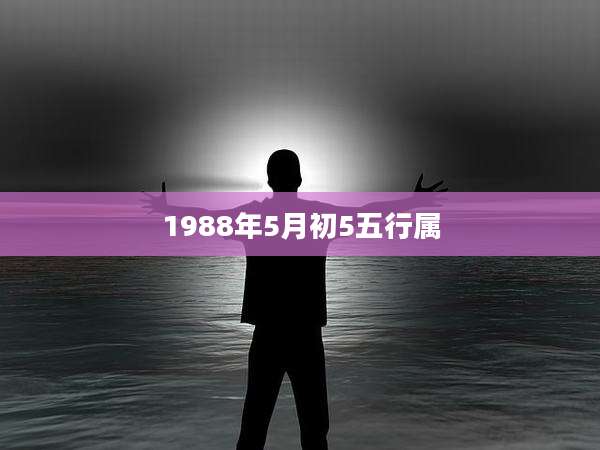 1988年5月初5五行属