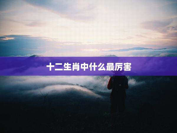 十二生肖中什么最厉害