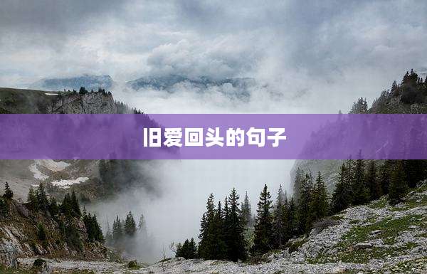 旧爱回头的句子