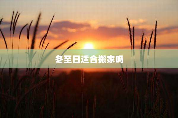 冬至日适合搬家吗