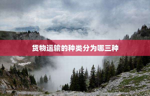 货物运输的种类分为哪三种