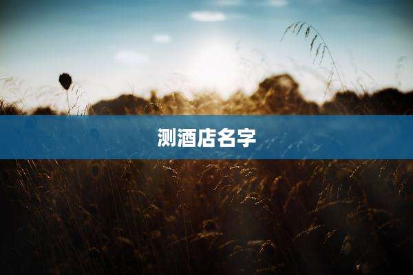 测酒店名字