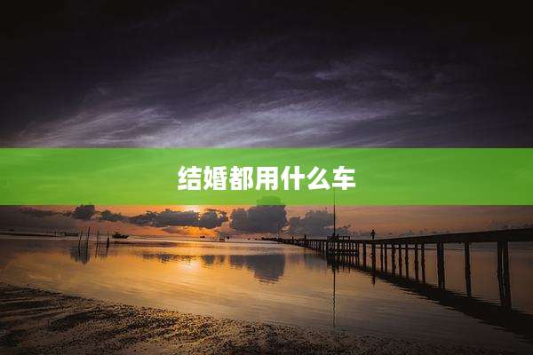 结婚都用什么车