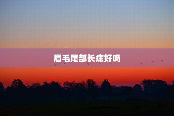 眉毛尾部长痣好吗