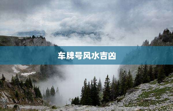 车牌号风水吉凶